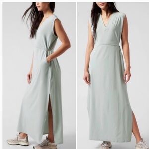 Athleta LP Marlow maxi dress. Coast Grey.